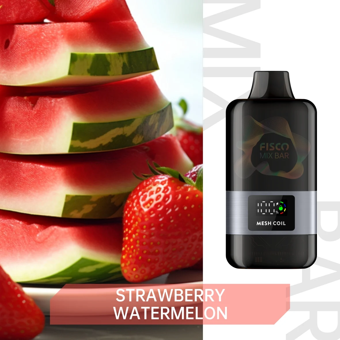 Fisco mix bar 12000 vape Strawberry Watermelon - OZ Shop Vape Fisco mix bar 12000 vape Strawberry Watermelon - OZ Shop Vape